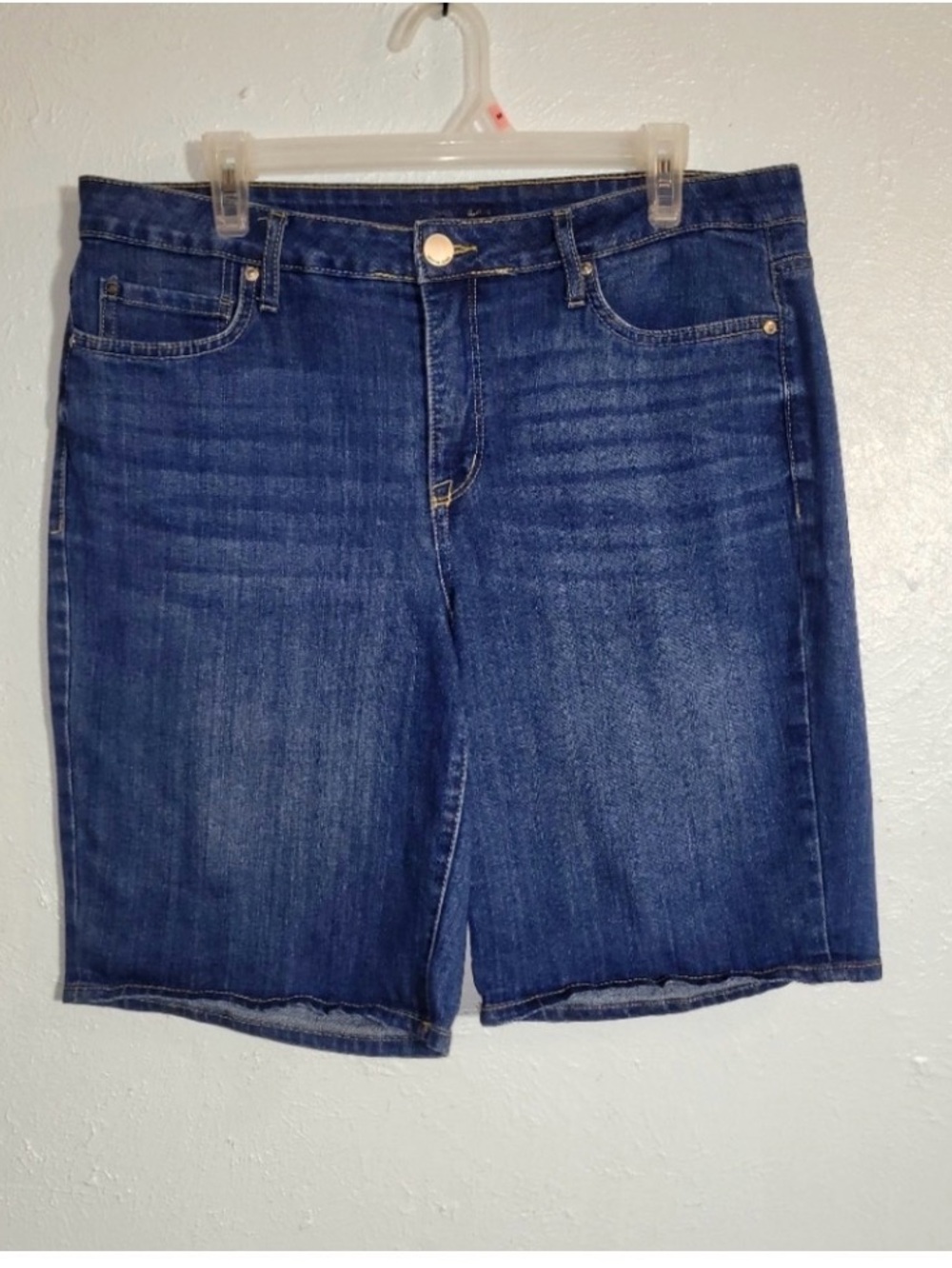 Seven7 Dark Blue Bermuda Denim Jean Shorts